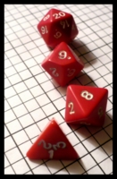 Dice : Dice - Dice Sets - Unknown Red with White Numerals Opaque Incomplete 6D 12D - Ebay 2010